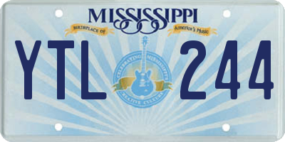 MS license plate YTL244