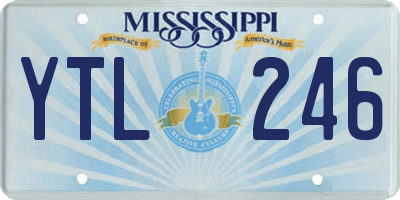 MS license plate YTL246