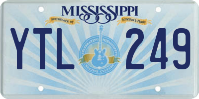 MS license plate YTL249