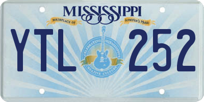 MS license plate YTL252