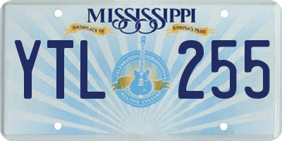 MS license plate YTL255