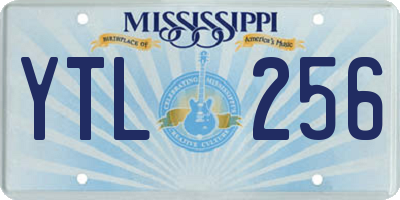 MS license plate YTL256