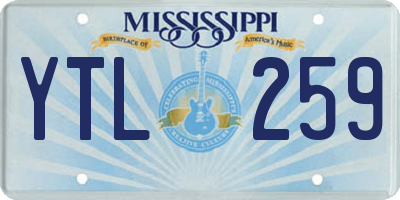 MS license plate YTL259