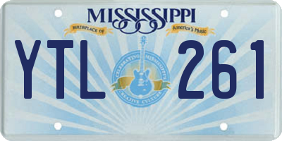 MS license plate YTL261