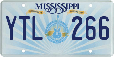 MS license plate YTL266