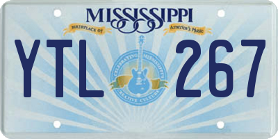 MS license plate YTL267