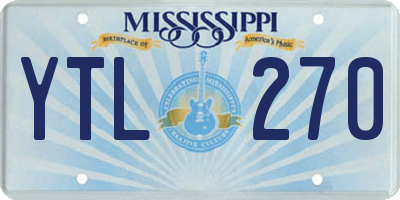 MS license plate YTL270