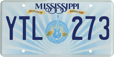 MS license plate YTL273