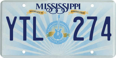 MS license plate YTL274