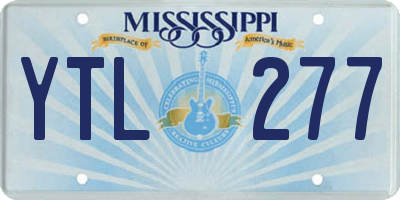 MS license plate YTL277