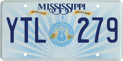 MS license plate YTL279
