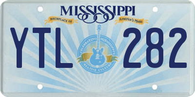 MS license plate YTL282