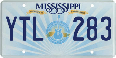 MS license plate YTL283