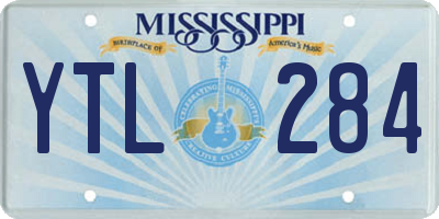 MS license plate YTL284