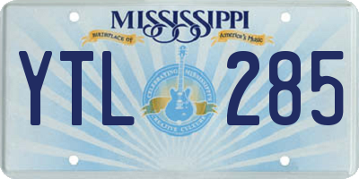 MS license plate YTL285