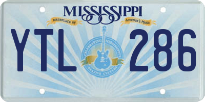 MS license plate YTL286