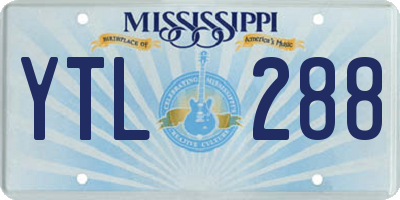 MS license plate YTL288
