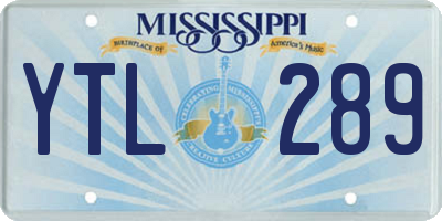 MS license plate YTL289
