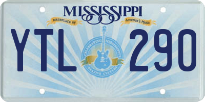 MS license plate YTL290