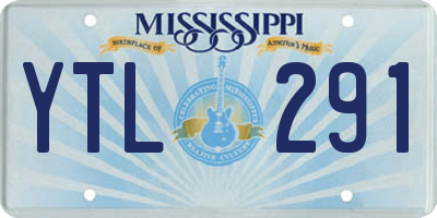 MS license plate YTL291