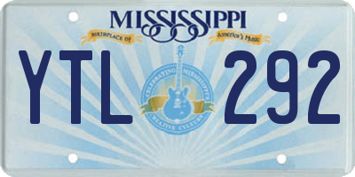 MS license plate YTL292