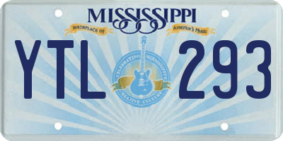 MS license plate YTL293