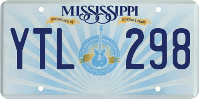 MS license plate YTL298