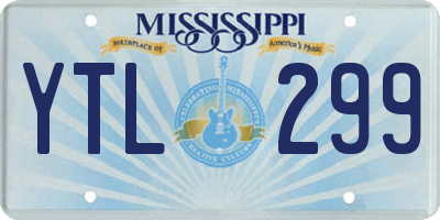MS license plate YTL299