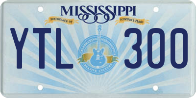 MS license plate YTL300