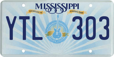 MS license plate YTL303