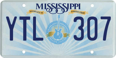 MS license plate YTL307