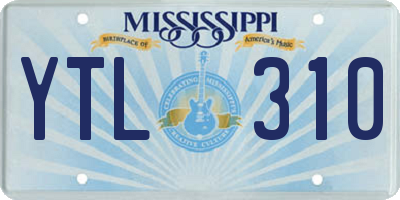 MS license plate YTL310