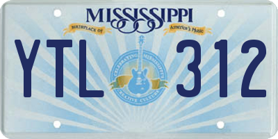 MS license plate YTL312