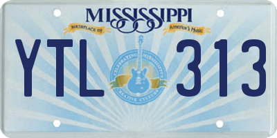 MS license plate YTL313