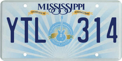 MS license plate YTL314