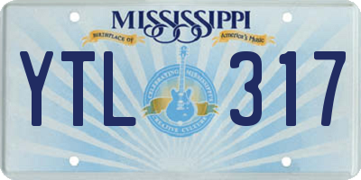 MS license plate YTL317