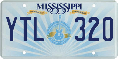 MS license plate YTL320