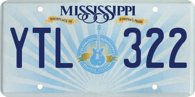 MS license plate YTL322