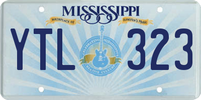 MS license plate YTL323