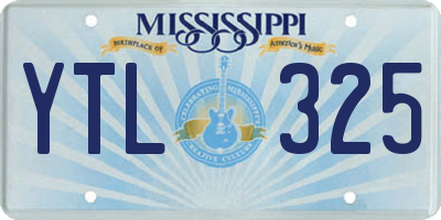 MS license plate YTL325