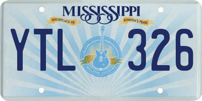 MS license plate YTL326