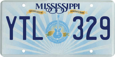 MS license plate YTL329