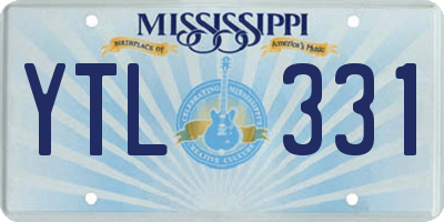 MS license plate YTL331