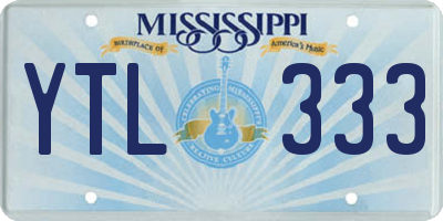 MS license plate YTL333
