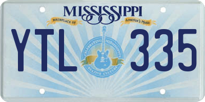 MS license plate YTL335