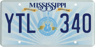 MS license plate YTL340