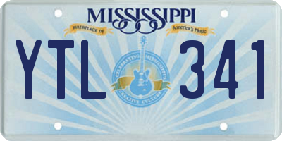 MS license plate YTL341