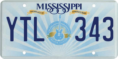 MS license plate YTL343