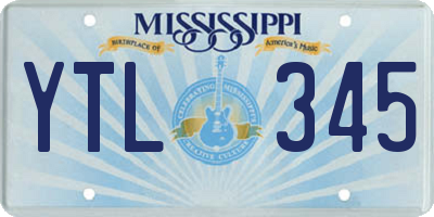 MS license plate YTL345