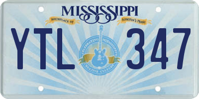 MS license plate YTL347